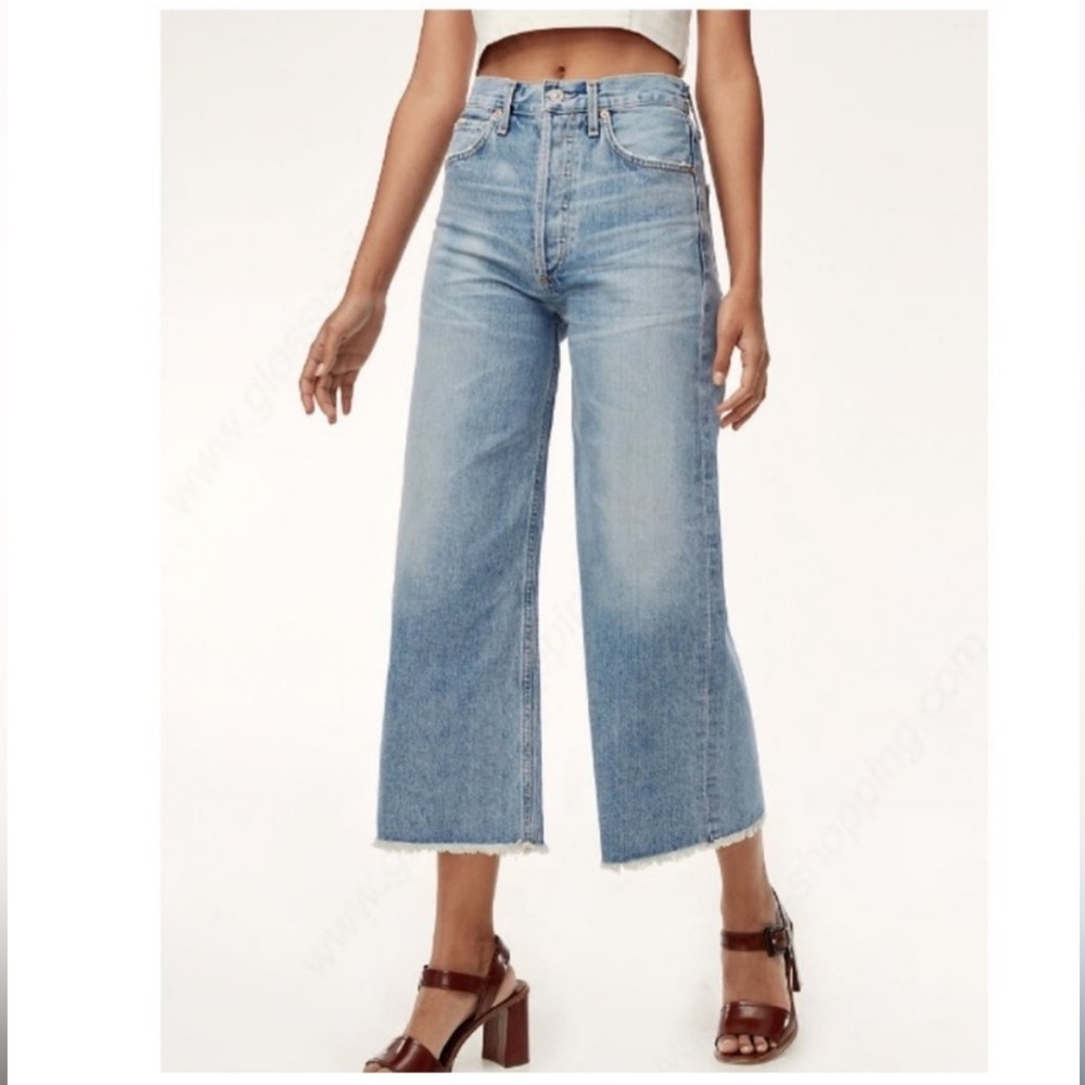 Citizens of Humanity Emma High Rise Wide Leg Crop Jeans